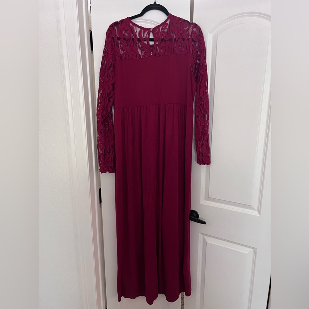 Maternity Xl Long sleeve crimson red dress